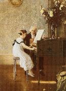 george bernard shaw Young lady to accept fees from her piano teacher oil on canvas
